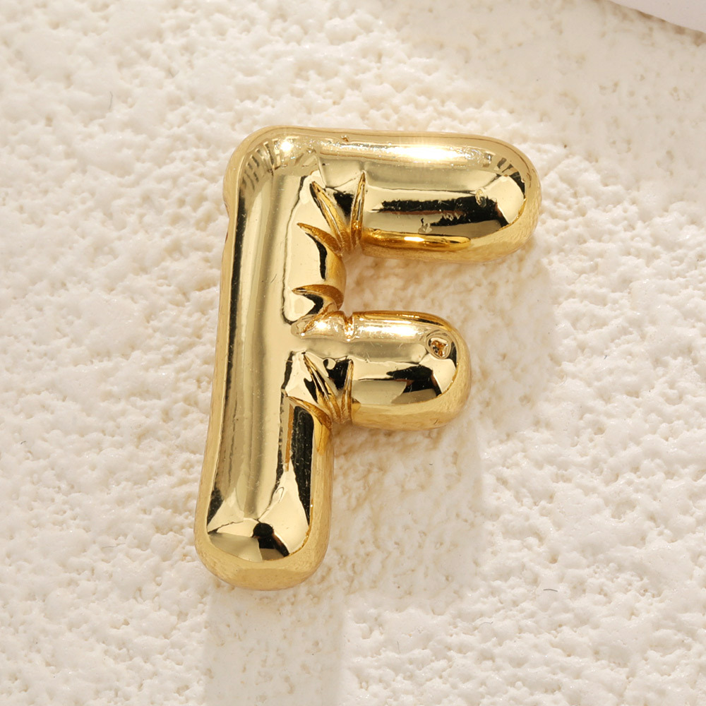 7g Weight Pendant Jewelry Making Type DIY Jewelry Accessories Classification 1 Piece Quantity Copper Material Letter Pattern Plating Design Simple Style, Classic Style Style 1 Piece Copper Letter Pendant 5