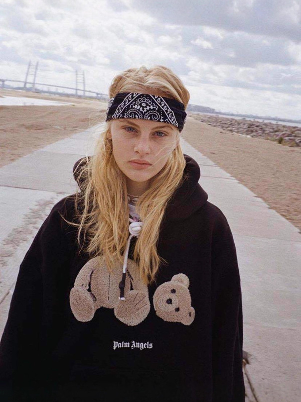 PALM Palm Angels ANGELS decapitated bear hoodie towel loose teddy bear sweatshirt for men and women couples