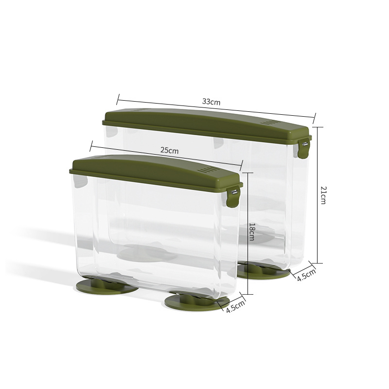 플랫 어항 밀리터리 그린 소형 + 대형