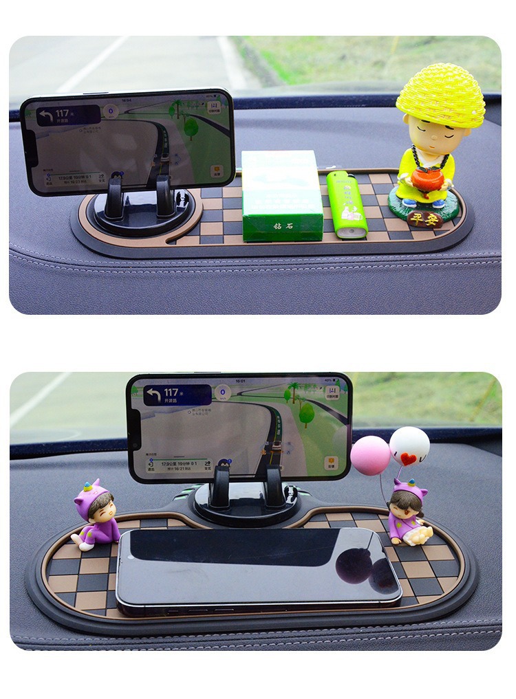 New Three-In-One Multifunctional Parking Number Plate Anti-Slip Mat Car Dashboard Phone Holder Anti-Slip Mat Supplies