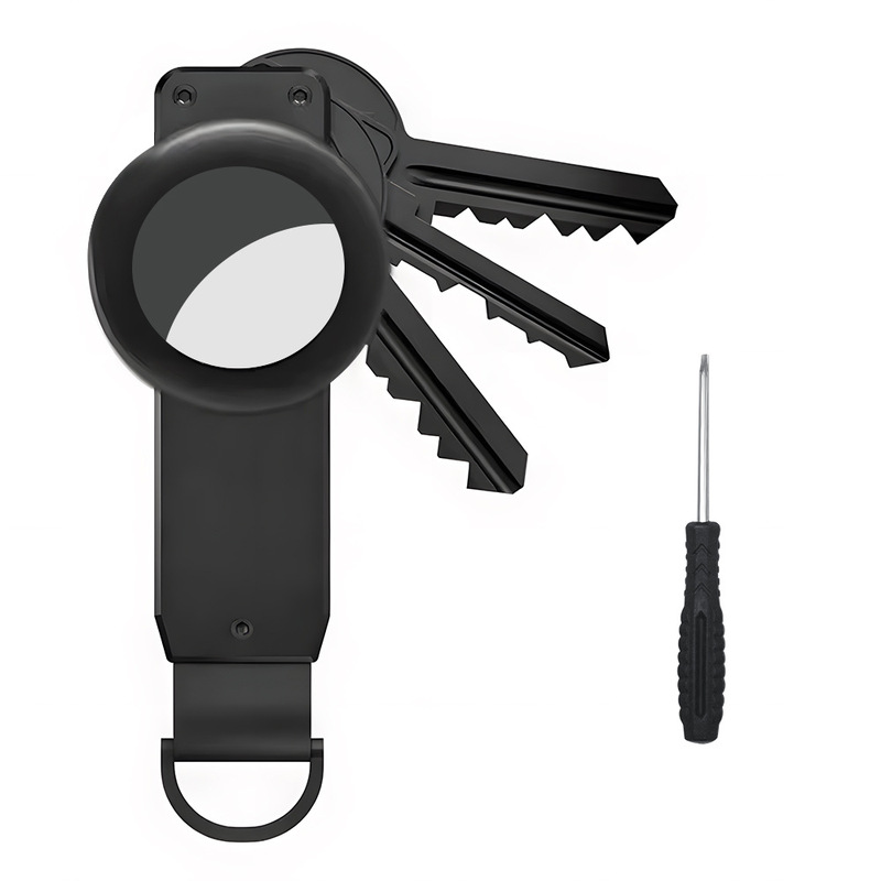 Amazon's new metal keychain aluminum alloy Air tag key storage buckle key clip can hold 2-6