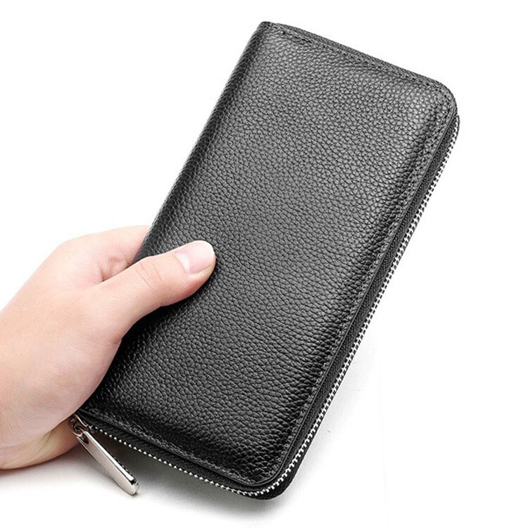 Manufacturer Wholesale New Fashion Genuine Leather Women's Wallet Men's Cowhide Long Clutch Wallet Unisex