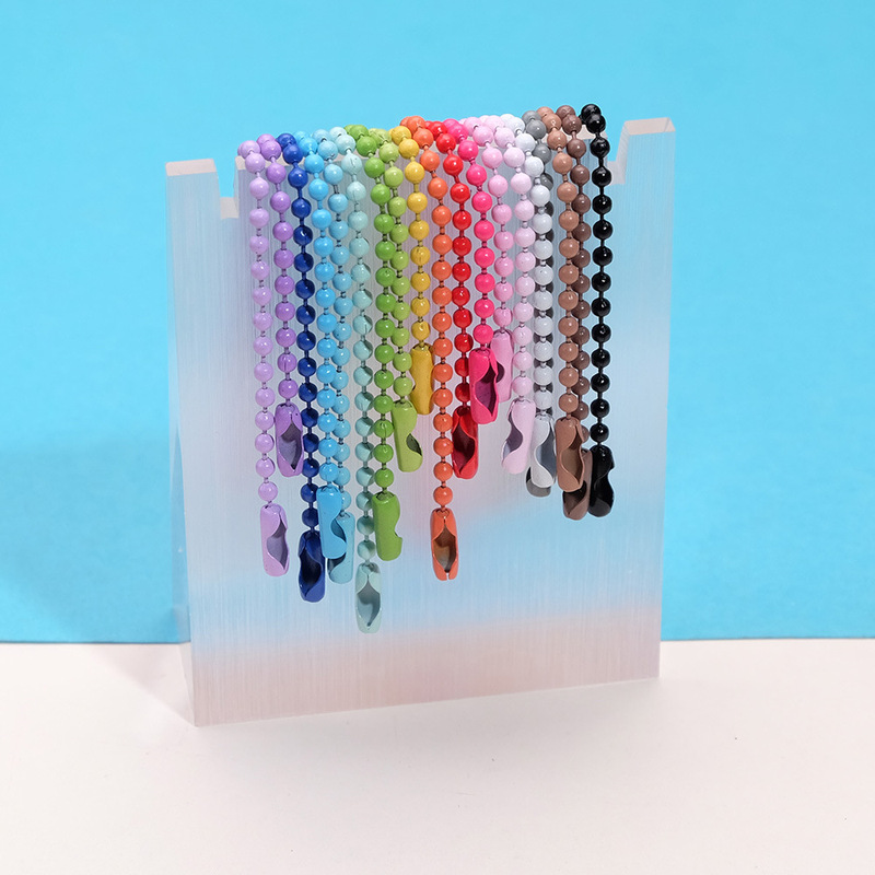 Affordable Colorful Bead Chains for DIY Crafts, Can Be Directly Attached to Open Link Chains, Wholesale DIY Accessories
