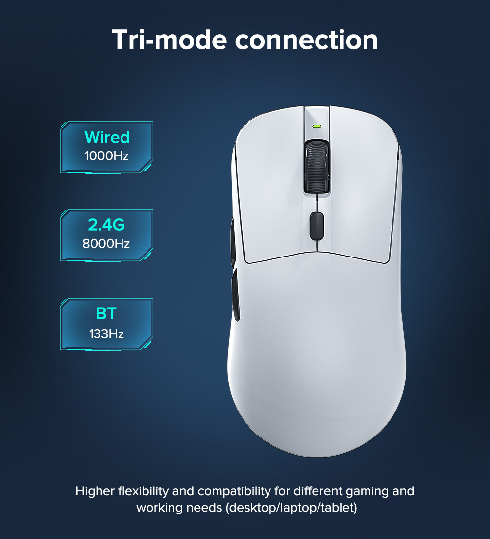 Carefully Selected KYSONA M617 Gaming Mouse Lightweight 8K Return Rate Professional E-sports PAW3395_voghion.com