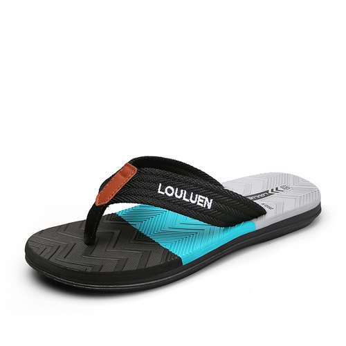 New summer slippers for men, trendy casual beach flip-flops for men, wholesale flip-flops for home use
