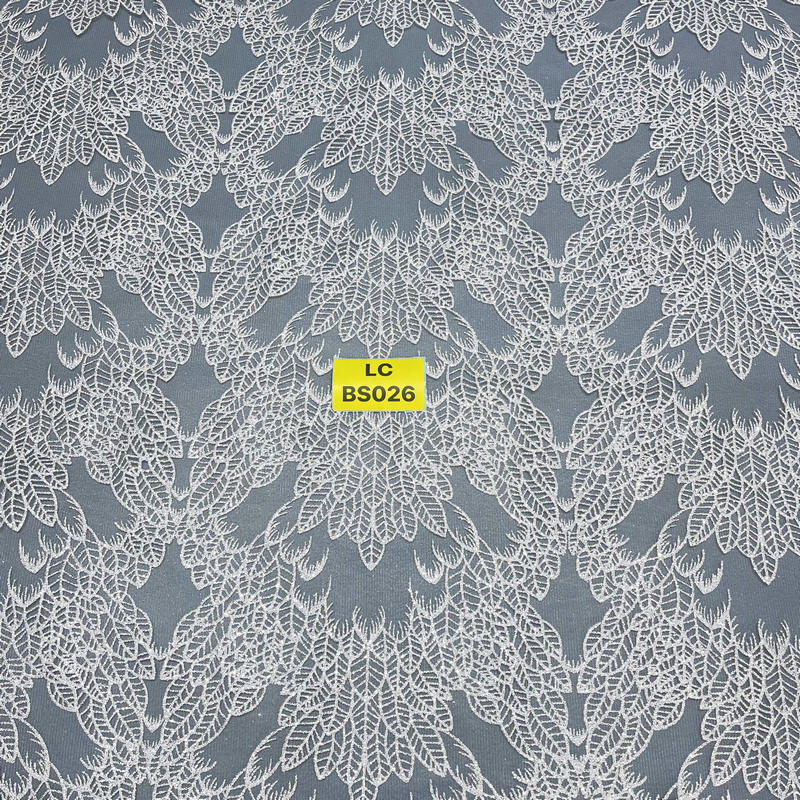 白纱系列LC-BS026花型款1Y起订 婚纱礼服面料 网纱 洒金片 喷金网