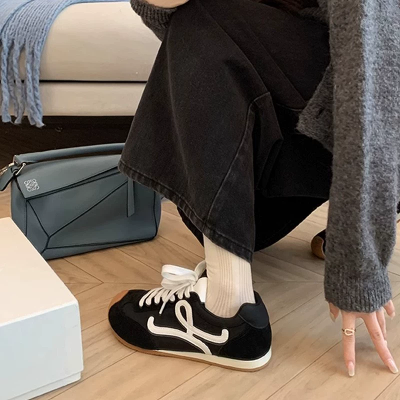 25 ранневесенних уродливых балетных туфель с большой головой для мужских и женских звезд, кроссовки Форреста Гампа в одном стиле, повседневные белые туфли в стиле ретро.