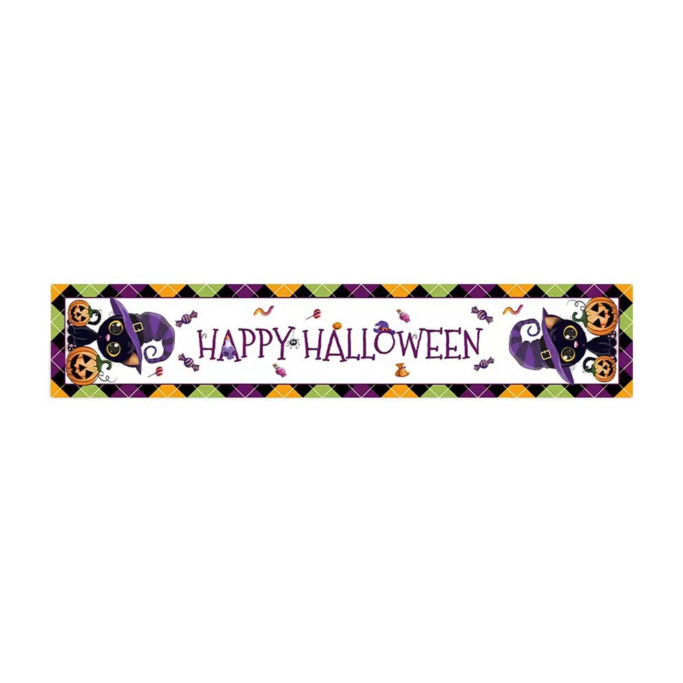 Transfronterizo 2024 Amazon nuevo Halloween calabaza festivales lino tabla bandera tabla de mesa comedor tabla de té tabla de bandera