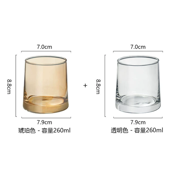 【Trapezoid】Amber+Transparent