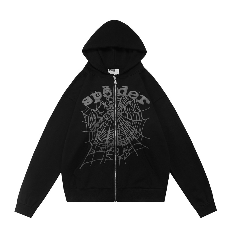 Sp1derヒップホップ歌手Young Thugと同じスタイルのフォームレター555555カップル用パーカーPinkスウェットシャツ|undefined