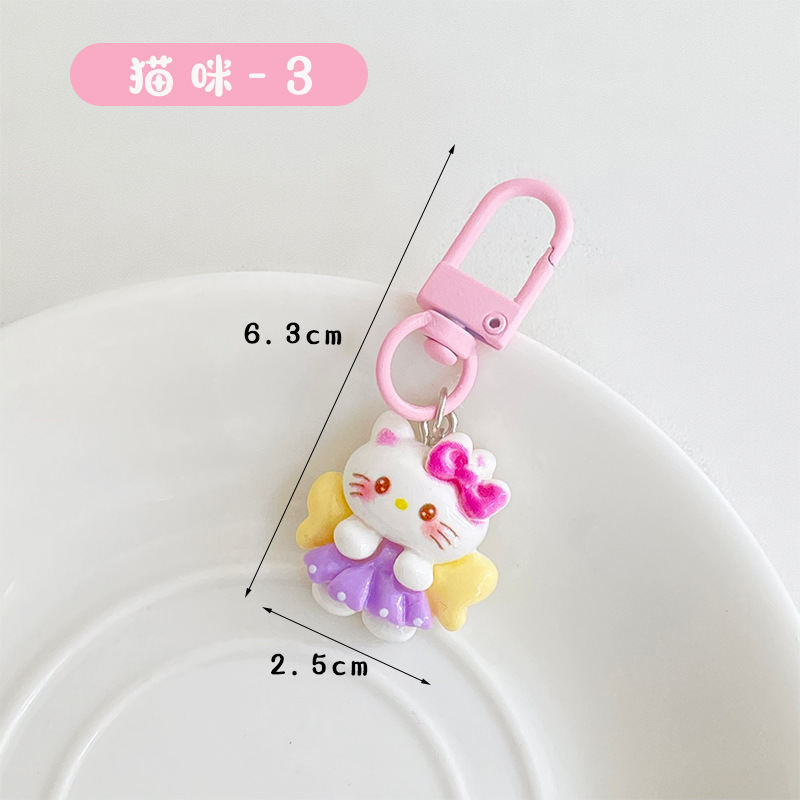 新しいさくら猫キーホルダーペンダント携帯電話かわいいペンダントジュエリー親友カップルバッグキーホルダーアクセサリー|undefined