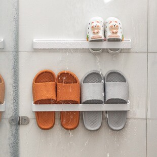 Bathroom Door Rear Upper Wall Shoes Storage Wholesale Drain Rack Toilet Slippers Storage Rack Non-perforated Wall-mounted