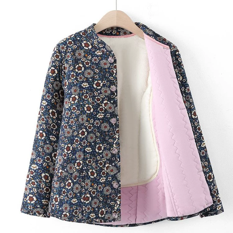 Зимняя зимняя куртка для мамы среднего возраста Зимняя хлопчатобумажная одежда для женщин среднего возраста