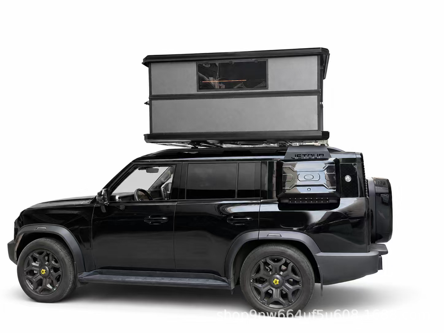 Electric Fully Automatic Roof Tent with Remote Control, Hard Shell, Solar-Powered, Foldable, Outdoor Car Sleeping Pod for SUV Travel