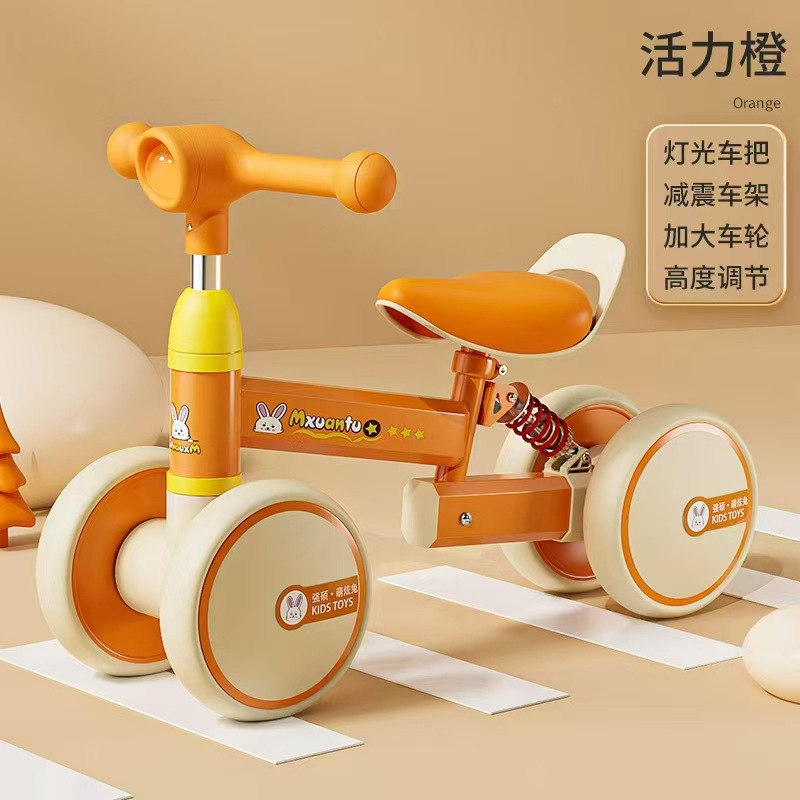 Bicicleta de equilibrio con amortiguación para niños de 1 a 3 a 6 años, patinete de dos ruedas para niños pequeños, andador para bebés, patinete deslizante para niños.