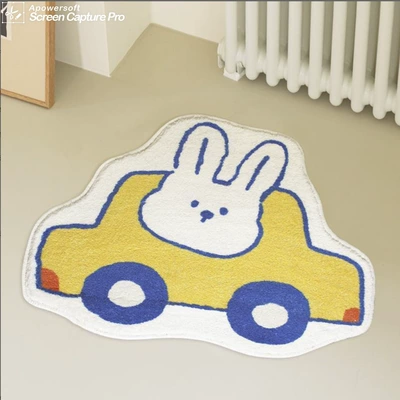 Avtomobil döşəmə paspasları — mat, absorbent faux cashmere mat - small-car-4060cm-imitation-cashmere-with-dotted-plastic-bottom