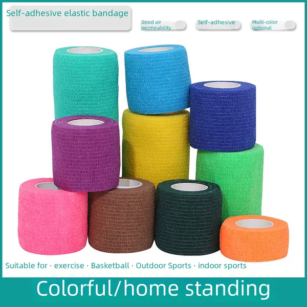 Self-Adhesive Elastic Bandage Ankle Wrist Finger Protector Sports Protection Anti-Slip Strap Silent Table Polishing Strip Bandage