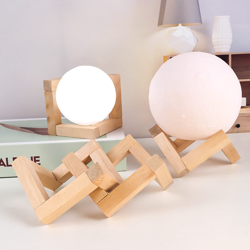 Vente directe d'usine de supports pour lampes lune, lampes huit planètes, lampes tactiles, humidificateurs et articles artisanaux en bois.