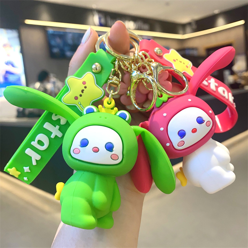 Descompresión vertical del oído llavero lindo artefacto de descompresión codicioso animal colgante pareja coche bolsa colgante regalo