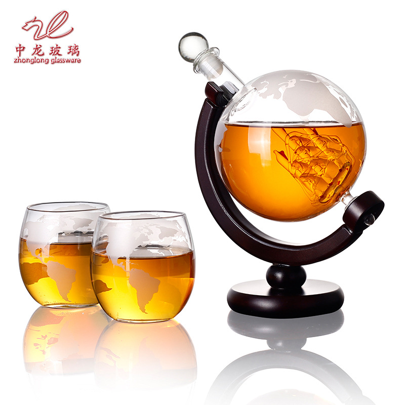 Whisky jarra decoración creativa artesanía botella de vino contenedor borosilicato globo botella de burbuja
