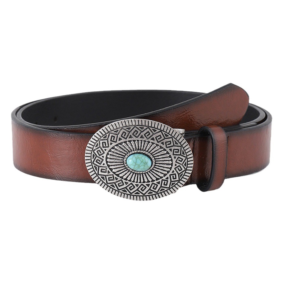 Cinturón de estilo étnico bohemio de las mujeres estilo retro estilo de corte accesorios de alto sentido cinturón decorativo de todo fósforo