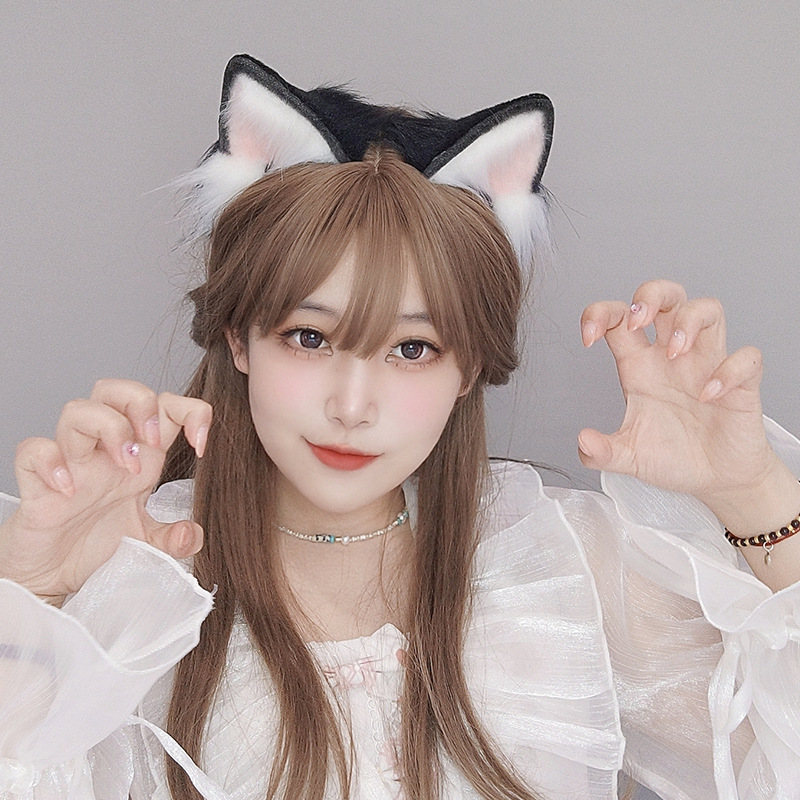 ドロップシッピング日本ロリータ獣耳ヘッドバンド、猫耳ヘアバンド、ヘアピン、両用アクセサリー、手作り|undefined