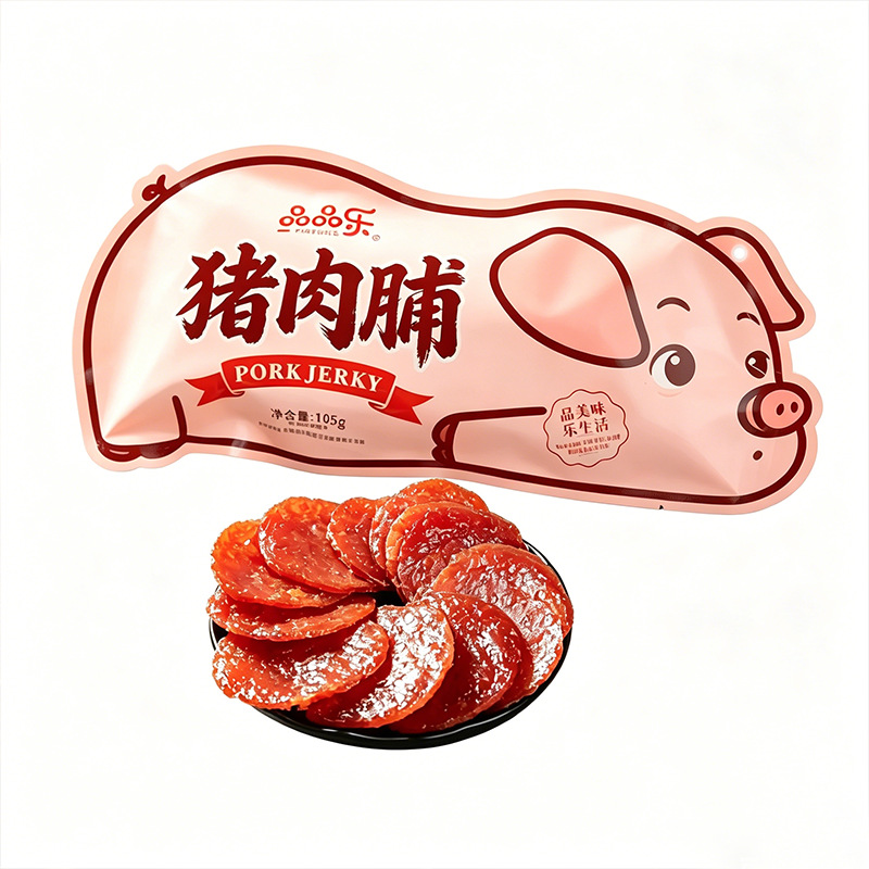 Pinpinle 105g Shredded Pork Jerky Afternoon Tea Pork Jerky Individually Packaged for Outdoor Camping Ready-To-Eat Meat Jerky