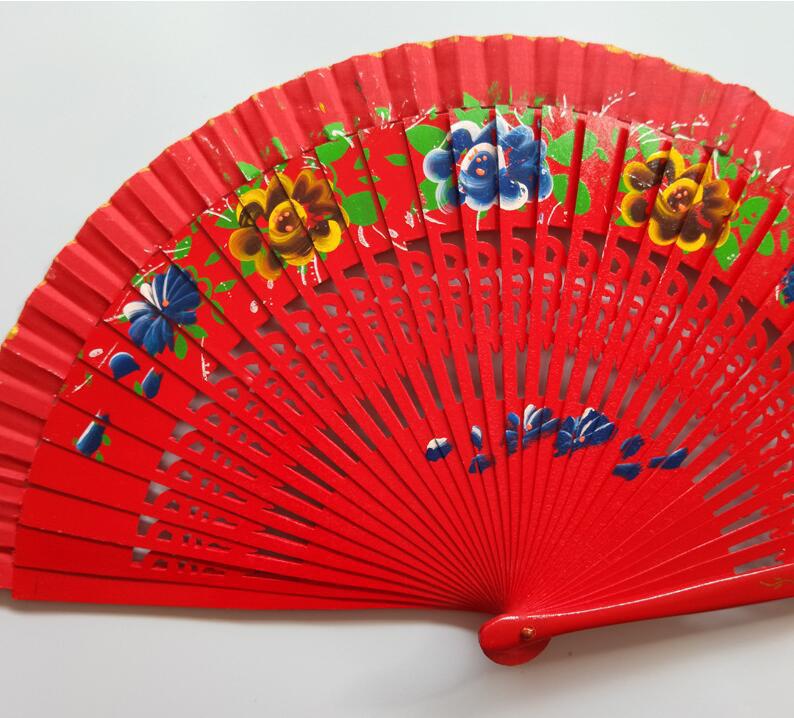 70g Weight Fan Home Textiles & Decor Type Wood Material Flower Pattern All Seasons Season Elegant Style Elegant Flower Wood Fan 8