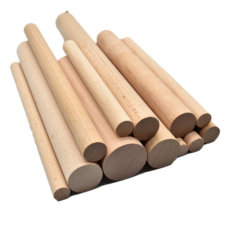 Madera de haya, madera sólida, madera redonda, madera redonda DIY, barra de madera redonda de 1 metro de largo, barra de madera de madera sólida, madera