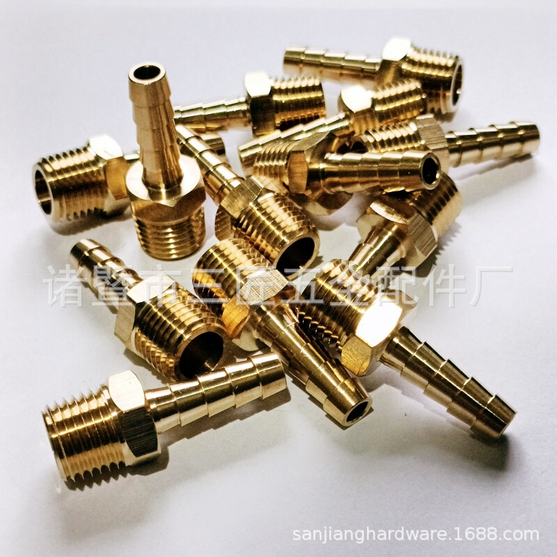 Thickened Brass Pagoda Hose Fitting 3/8 1/4 ID Hose barb x 1/4npt Outer Wire Pagoda