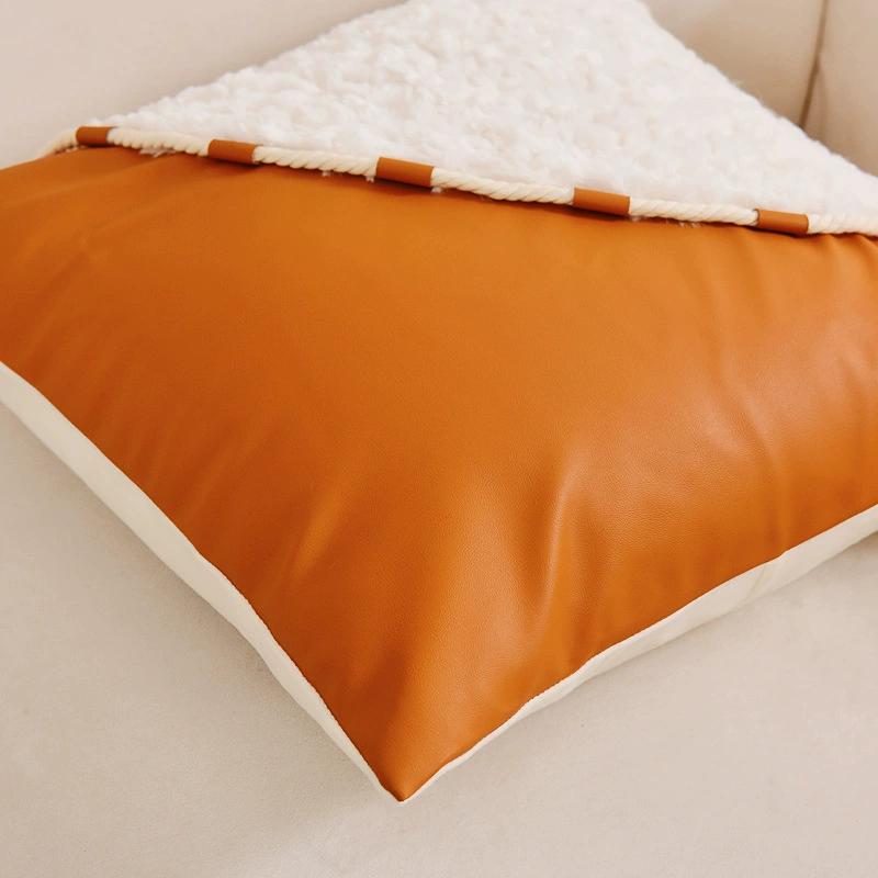 Имитированная шерсть кролика подушка, декоративная подушка для sofa, гостиная, прикроватный обратно офисный стул