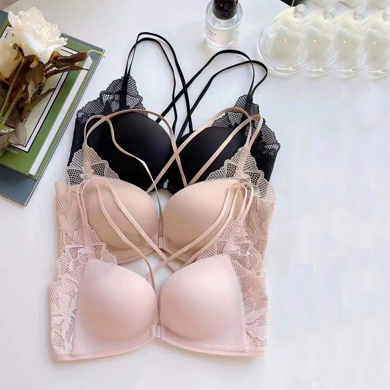 3229 새로운 섹시 레이스 부드러운 스티칭 고급 벨트 뷰티 백 속옷 편안한 노 스틸 링 두꺼운 사이드 수집 브라