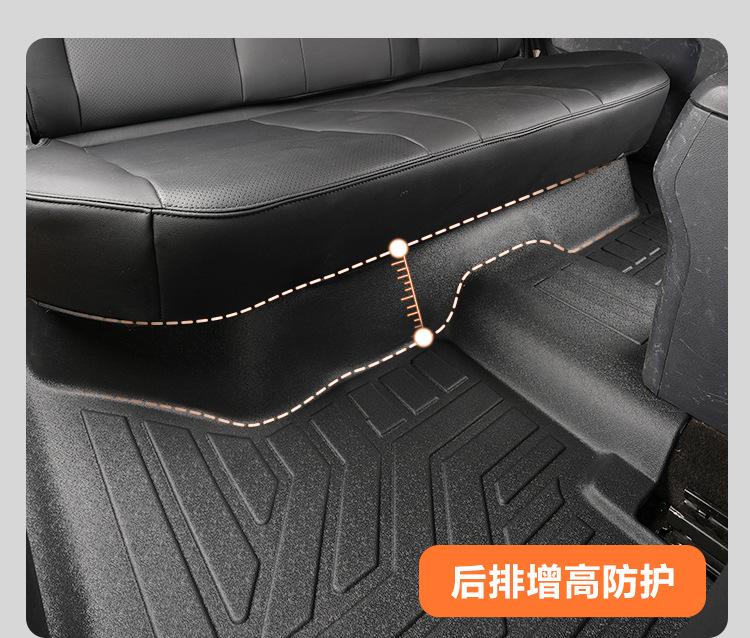 Suitable for Isuzu Ruimai, full coverage door sill interior decoration accessories, pickup truck modification TPE car floor mats