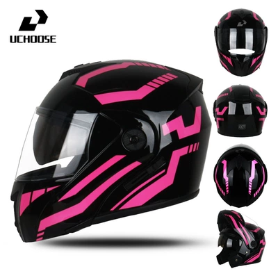 Motorcycle Safety Supplies — Helmets for Protective Riding - bright-black-and-pink-stripes-s