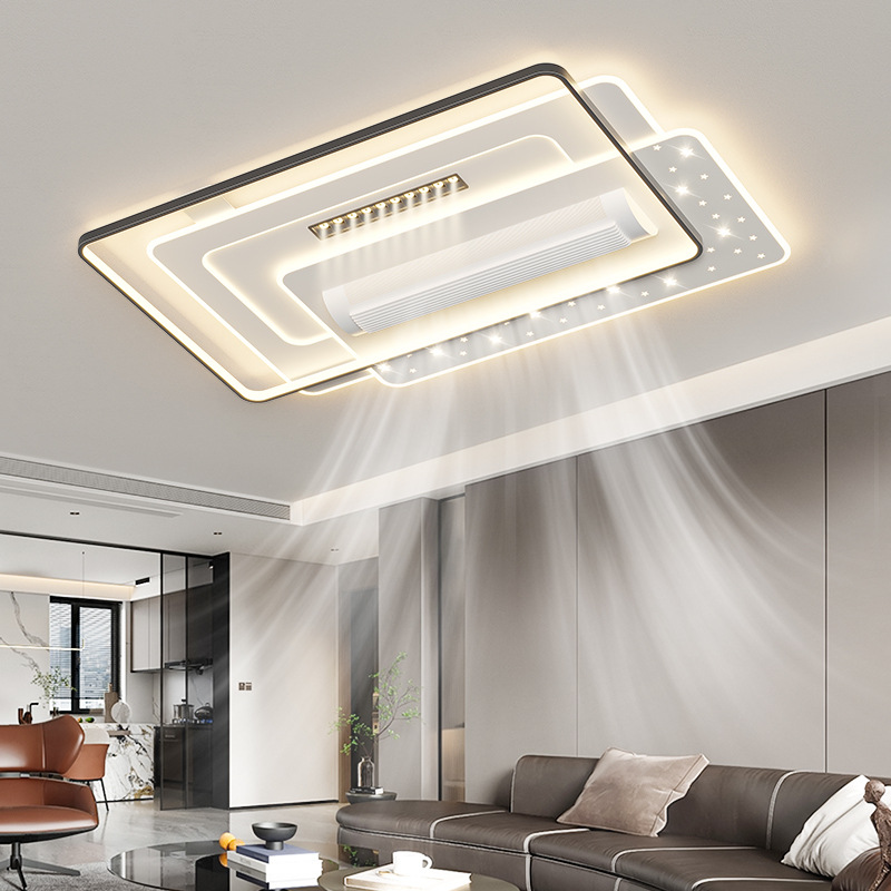 2024 sala de estar sin hojas lámpara de ventilador de techo lámpara integrada atmósfera simple y moderna lámpara de dormitorio de protección ocular de espectro completo