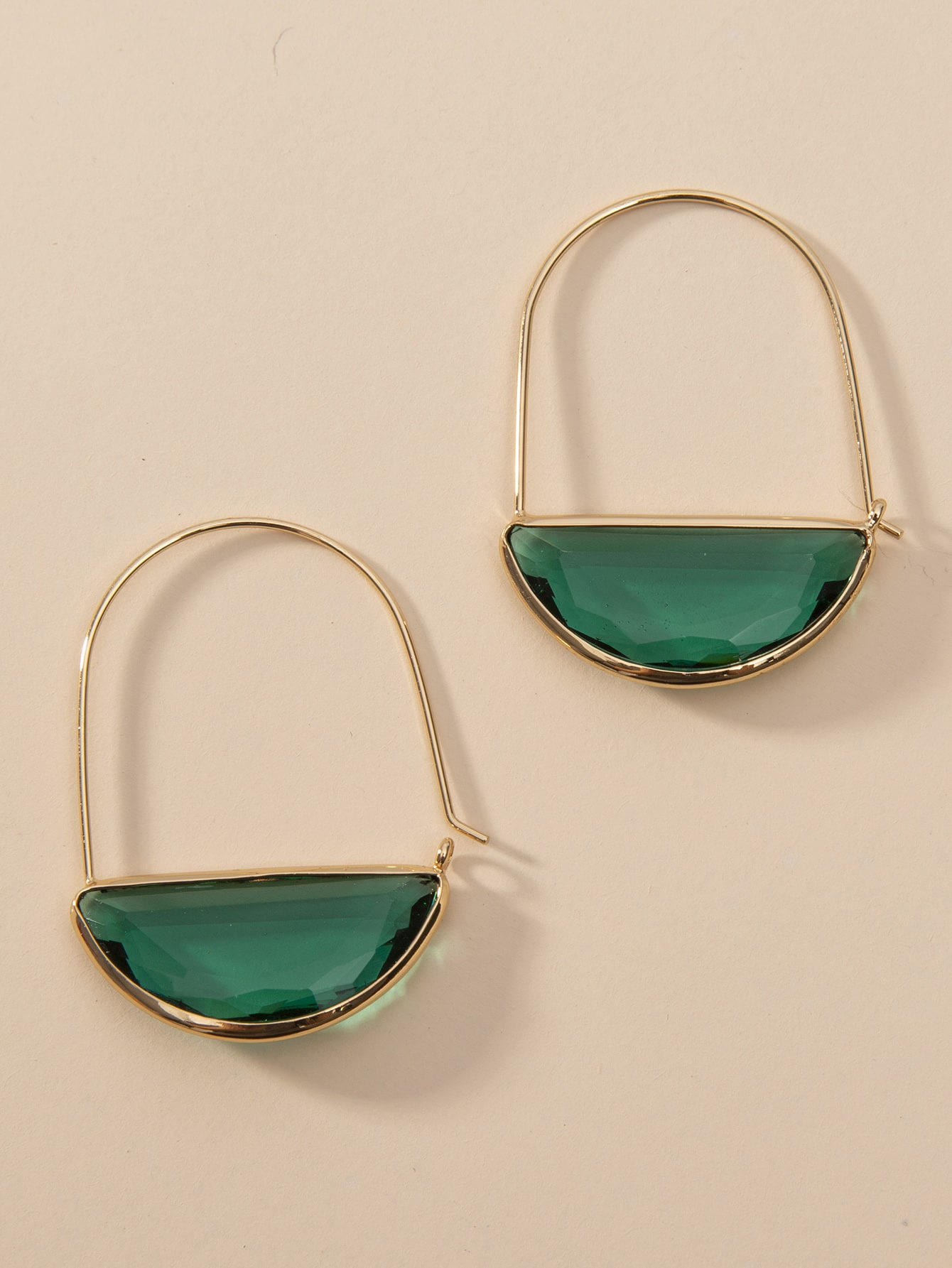 Earrings Classification 1 Pair Fashion Semicircle Crystal Women's Earrings