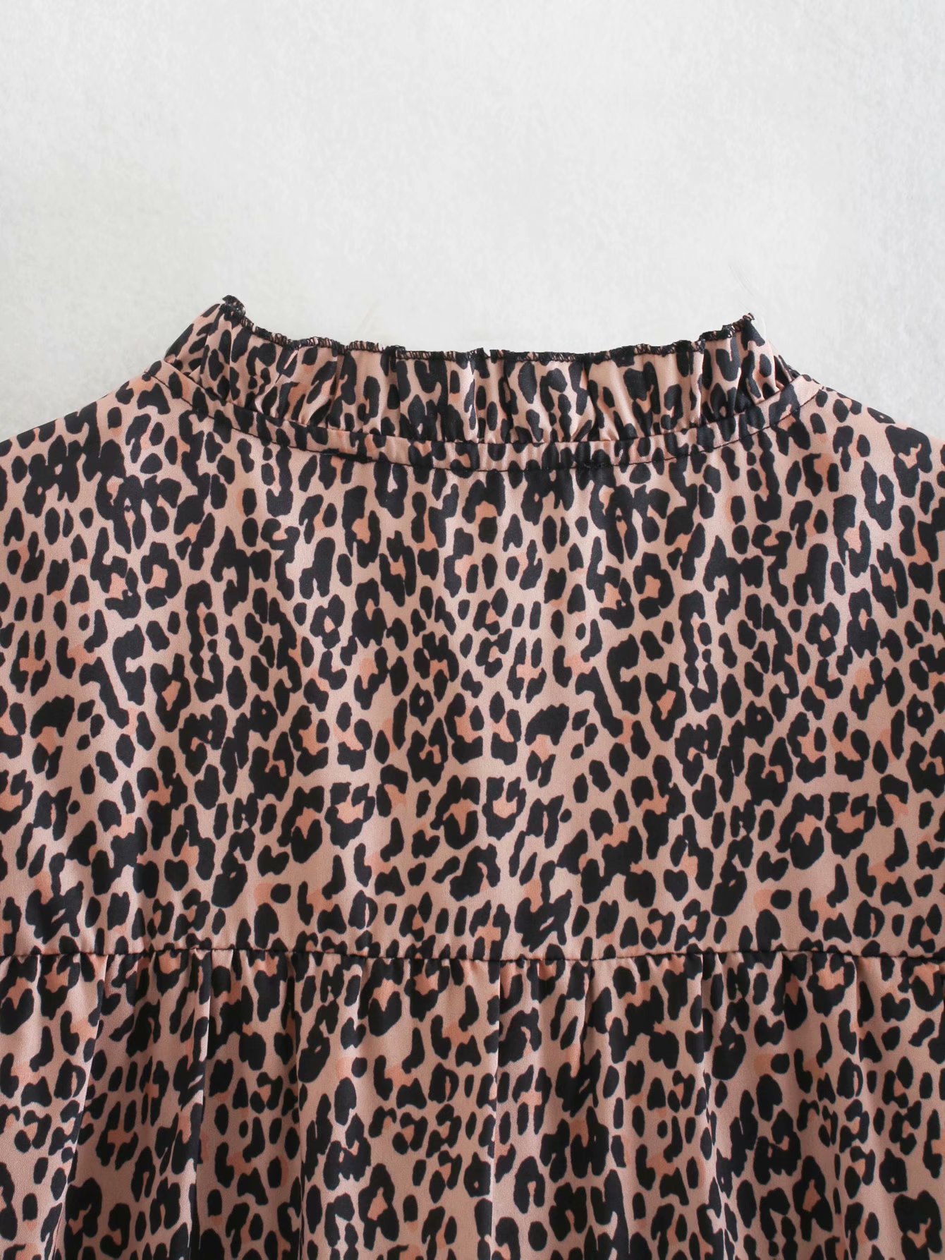 single breasted leopard print dress NSAM29658