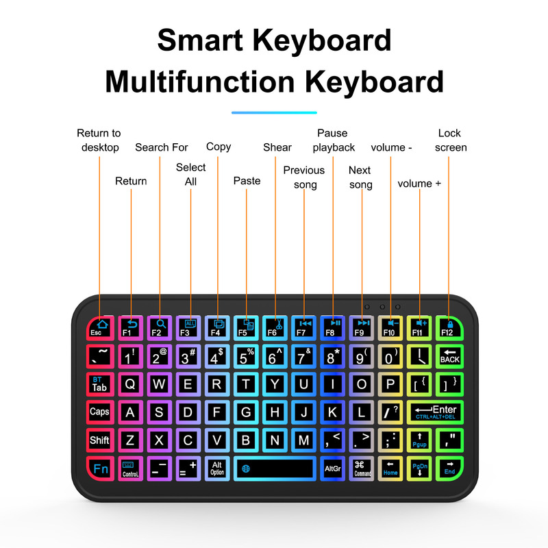 クロスボーダーホットセールカラーバックライトワイヤレス Bluetooth キーボードタブレット電話ノートブック互換ポータブルミニキーボード|undefined