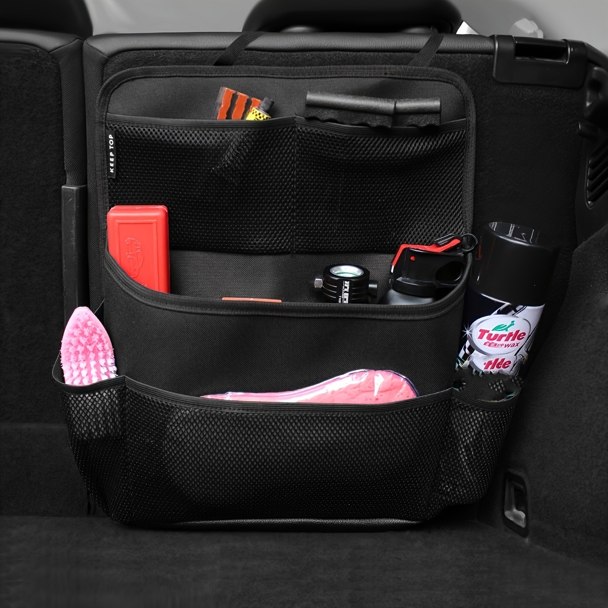Transfronterizo nuevo asiento de coche trasero bolsa de almacenamiento tronco bolsa colgante bolsa de almacenamiento de viaje bolsa de malla bolsa de almacenamiento