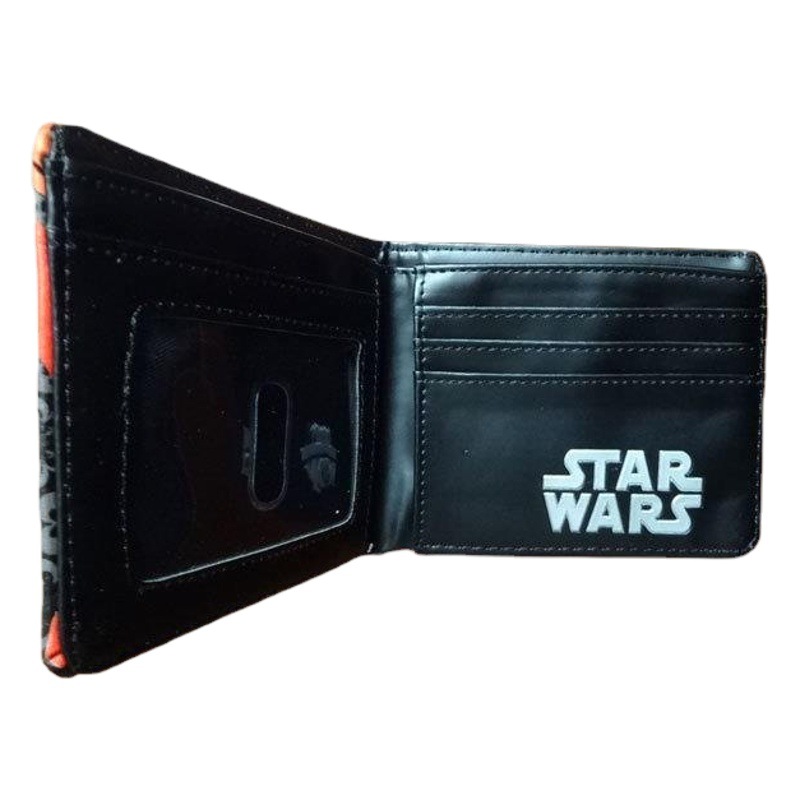 El cine y la televisión periférica Star Wars cartera Negro Guerrero soldado blanco corto de dos veces la cartera de la Juventud de Los Hombres DE LA PU billetera