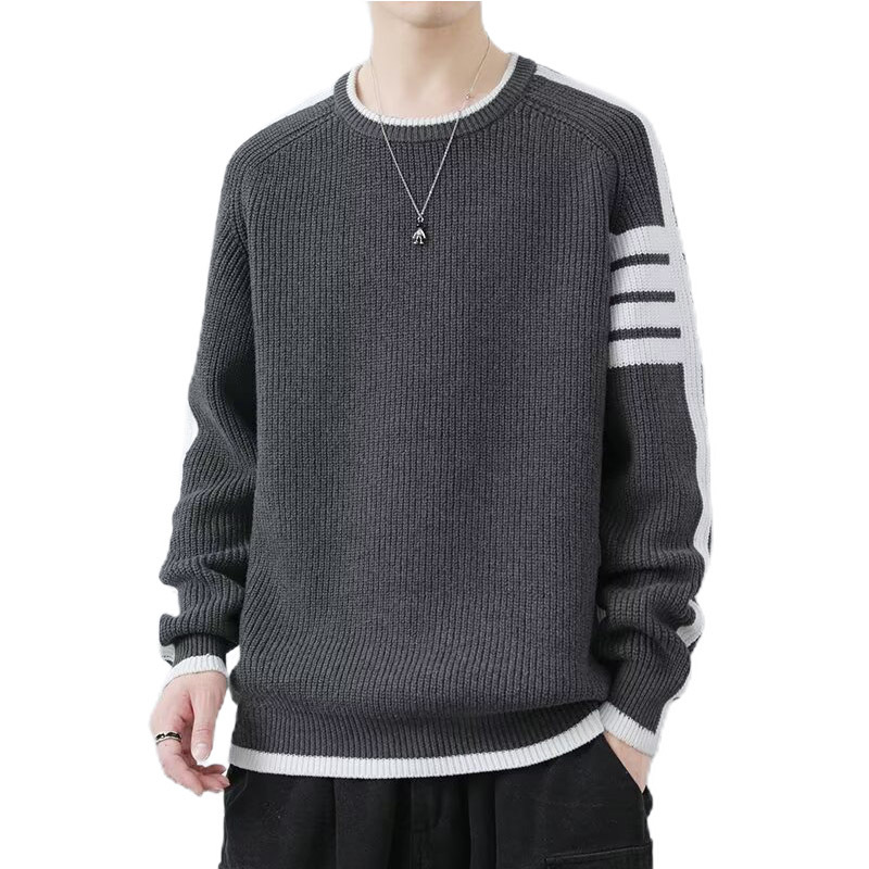 Explosiones transfronterizas de tamaño europeo de cuatro barras a rayas camiseta de punto suéter hombre alto nivel TB fábrica de negocios al por mayor
