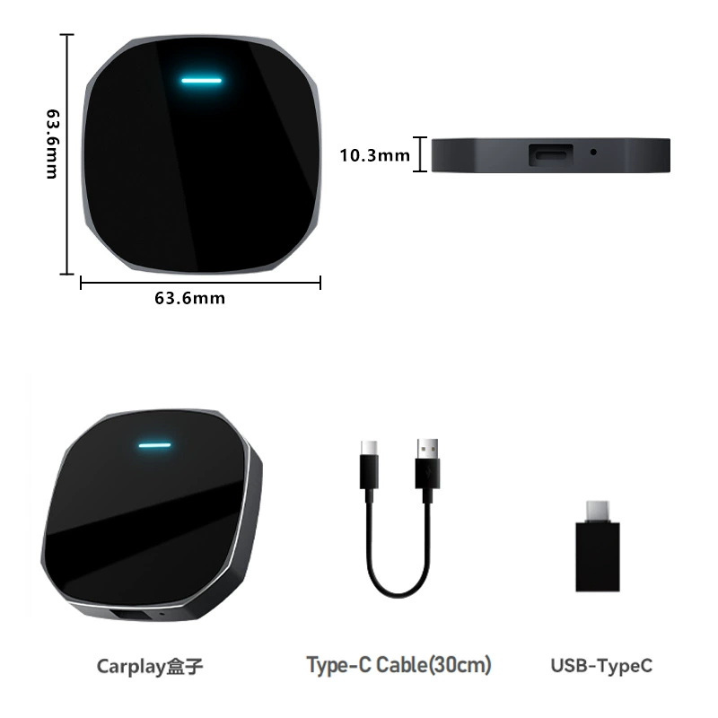 Cross -border car carplay box wired turning wireless navigation adapter AndroidAuto closed system