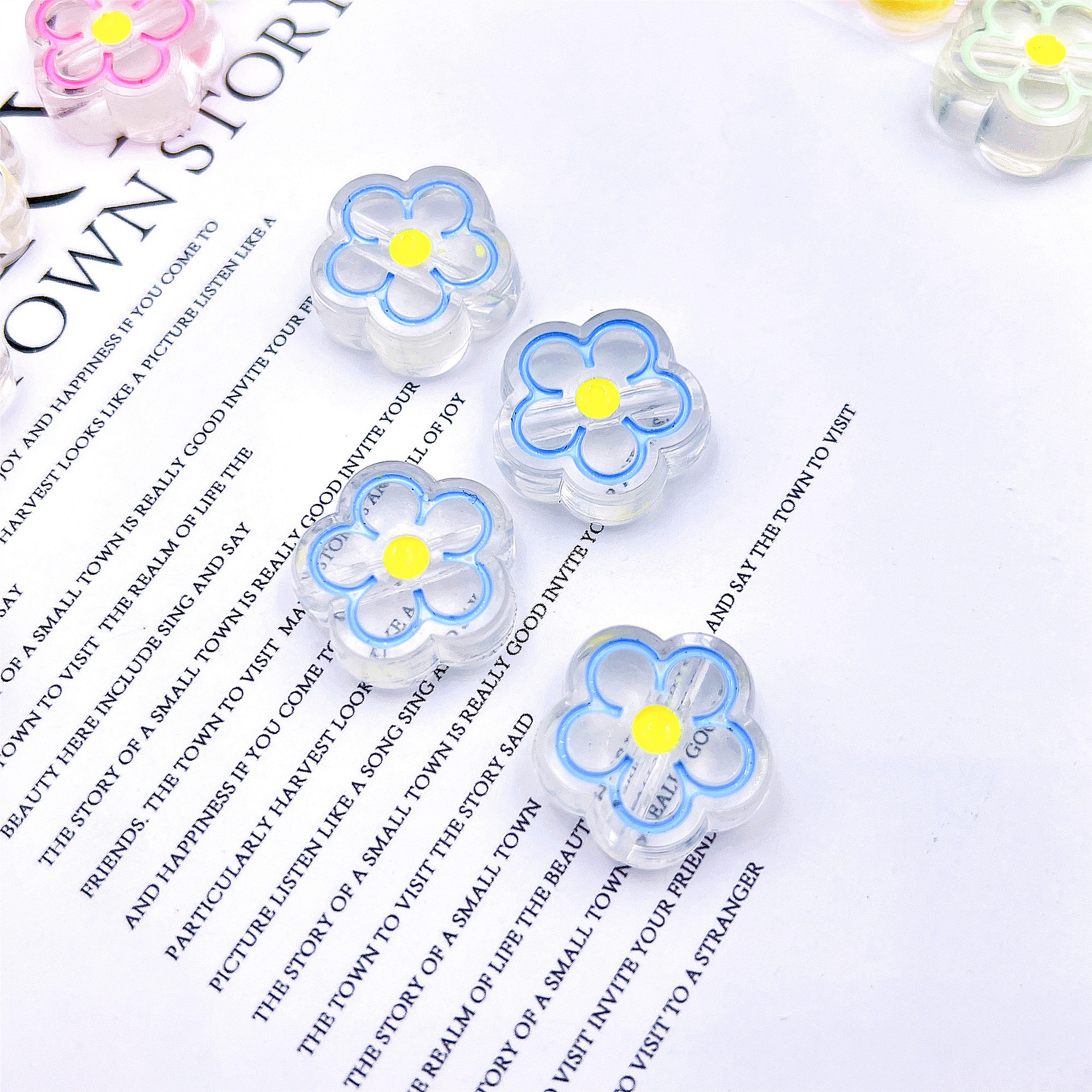 1 Piece Arylic Flower Beads display picture 4