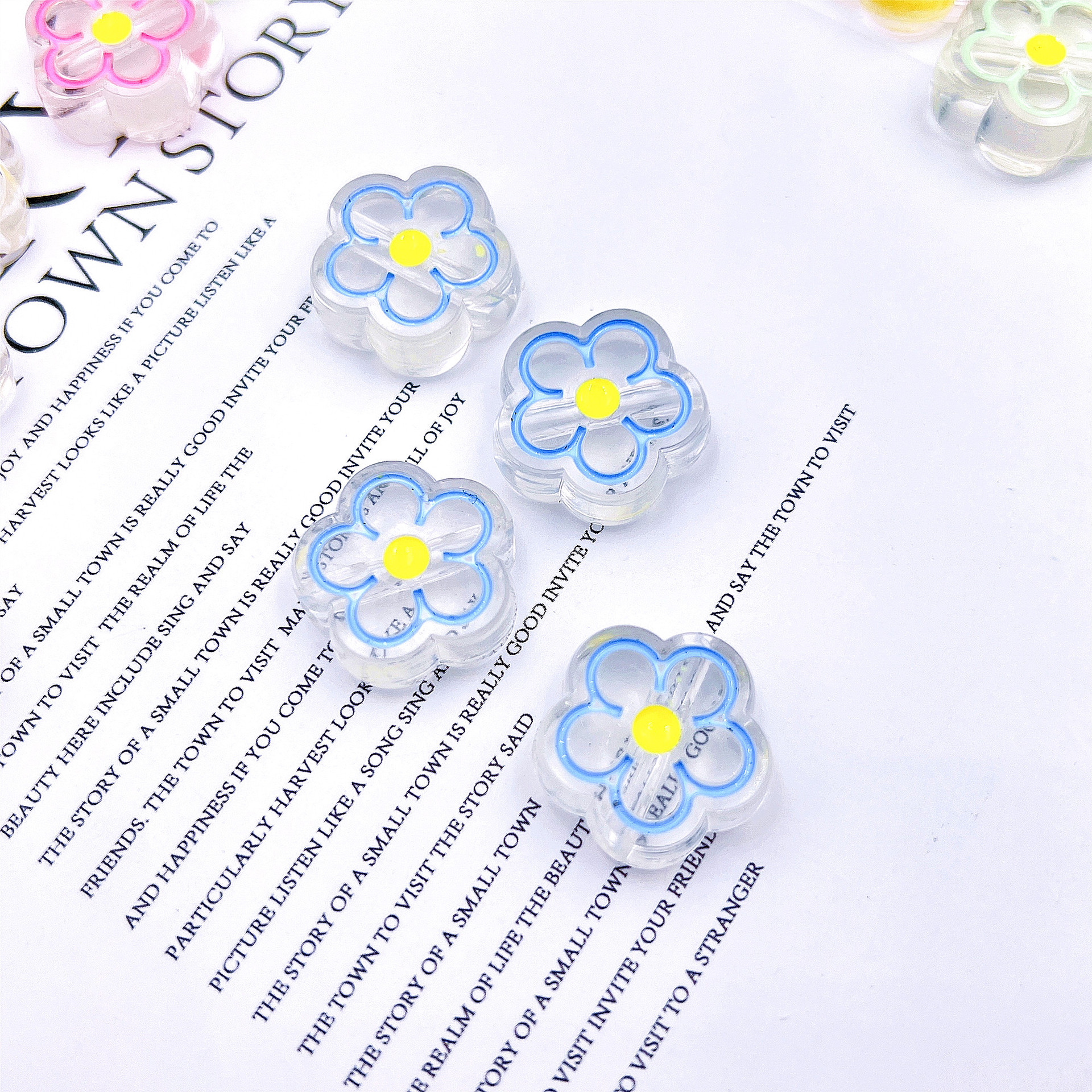1 Piece Quantity 1 Piece Arylic Flower DIY Jewelry Accessories Beads