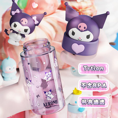 Doll Sanrio Space Cup Printed Tritan Water Cup with Direct Drinking for Primary School Students Cute Coolomi