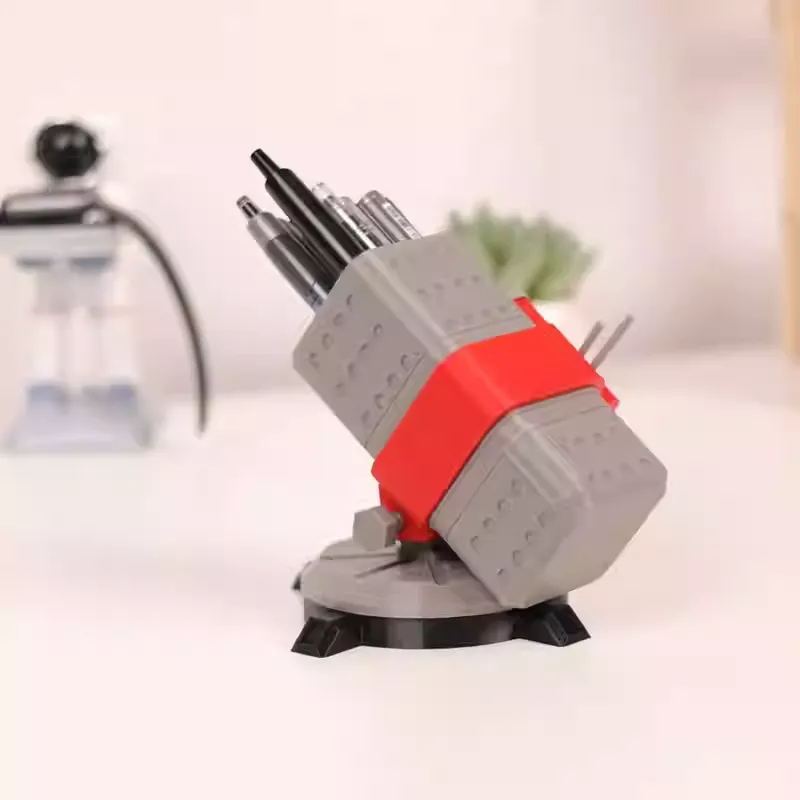 3D プリントペンホルダーミサイル収納ボックス回転ペンホルダーオフィス学生デスクトップクリエイティブ装飾品|undefined