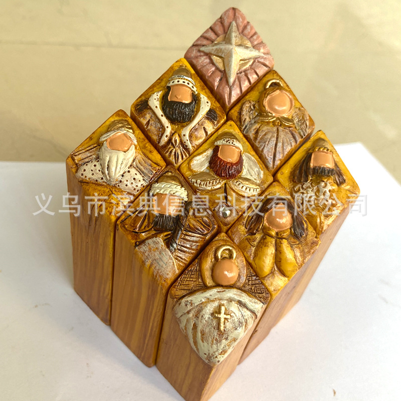 New Model Heaven Religious Christmas Tree Ornament Heaven Pillar Statues Resin Craft Ornament