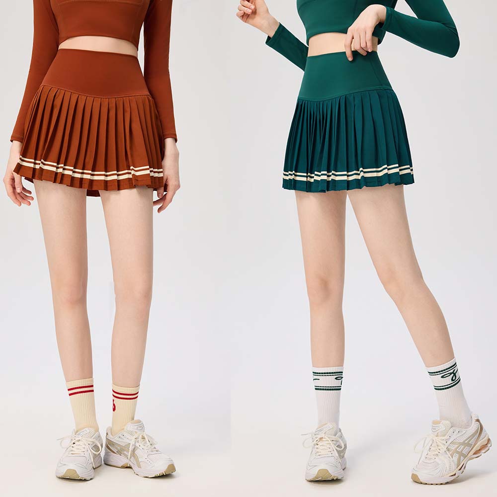 Tennis Pleated Skirt for Women High Waist Slimming Printed Multi-Color Half-Length Badminton Skirt Running Fitness Sports Skirt for Women