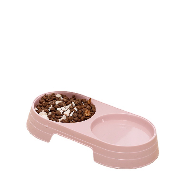 Fábrica puede personalizar pequeñas mascotas de color macarón doble tazón de agua de gato nórdico tazón de plástico para gatos artículos de mascotas