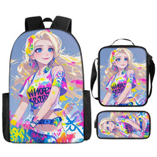 跨境爆款青少年中小学生书包笔袋挎包三件套Frozen冰雪奇缘双肩包
